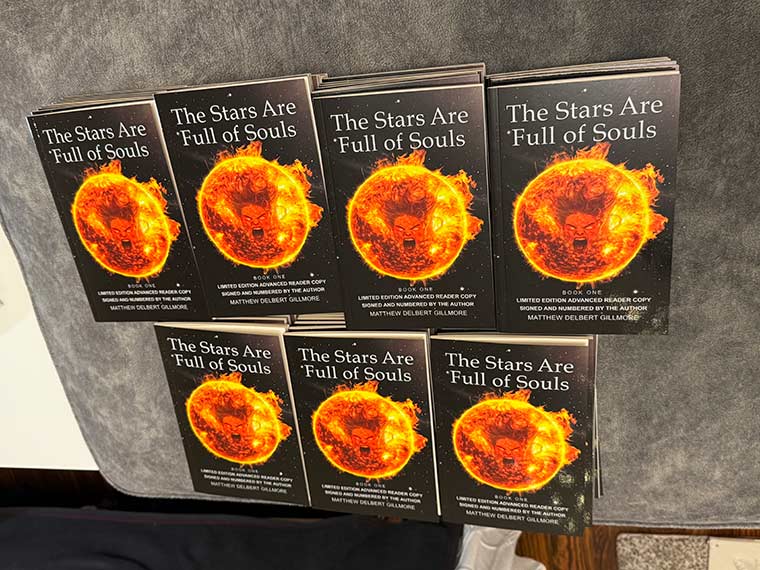 The Stars Are Full of Souls Book Signing Stacks of 70 July-20-2026